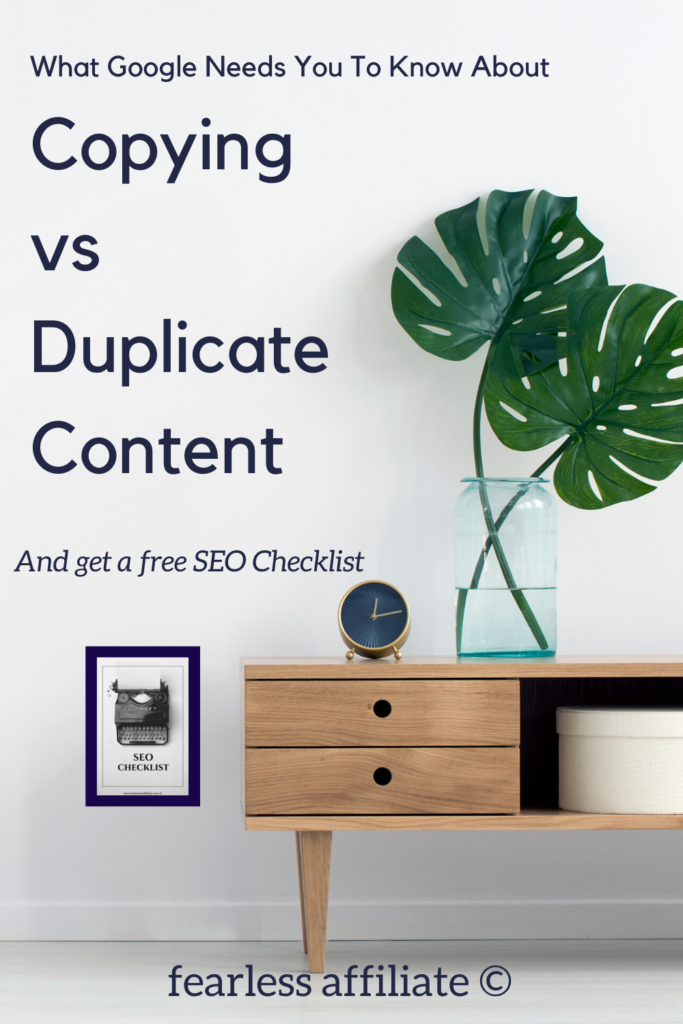 pin image for copying vs duplicate content