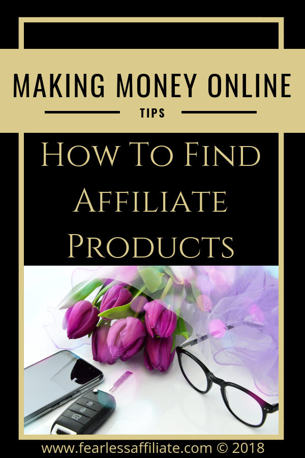 how to find affiliate products