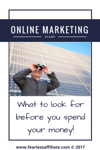 Online Marketing Scams