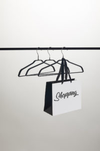 shopping bag on hangers