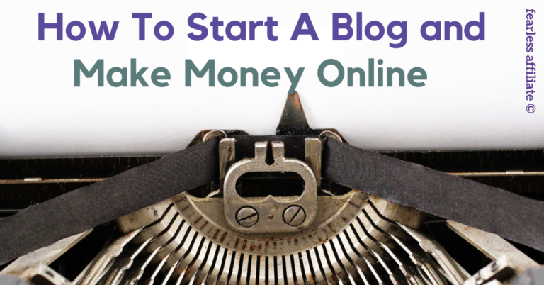 start a blog make money online